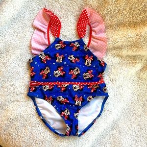 Girls Minnie Mouse Swimsuit S